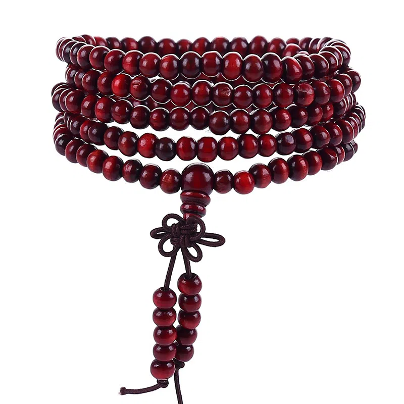 【108颗无烦恼】 色菲尔 招财纳福复古新中式国潮平安顺遂如意吉祥中国结转运盘玩时尚日常通勤百搭好运 檀木 手串 男女同款情侣款
