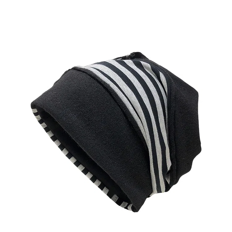 心水好物 日系轻奢感条纹拼色小众设计 棉 帽子 男女同款情侣款