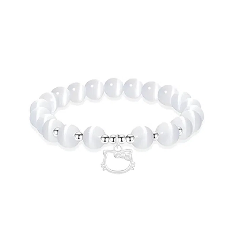 【999足银镂空猫咪】 岁月静好 萌趣卡通软萌小猫经典时尚白月光招财纳福招桃花轻奢小众设计感简约百搭日常通勤#好运 琉璃 手串 女款
