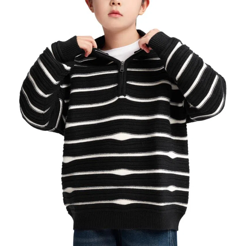 左西毛衣 条纹针织舒适保暖 儿童款