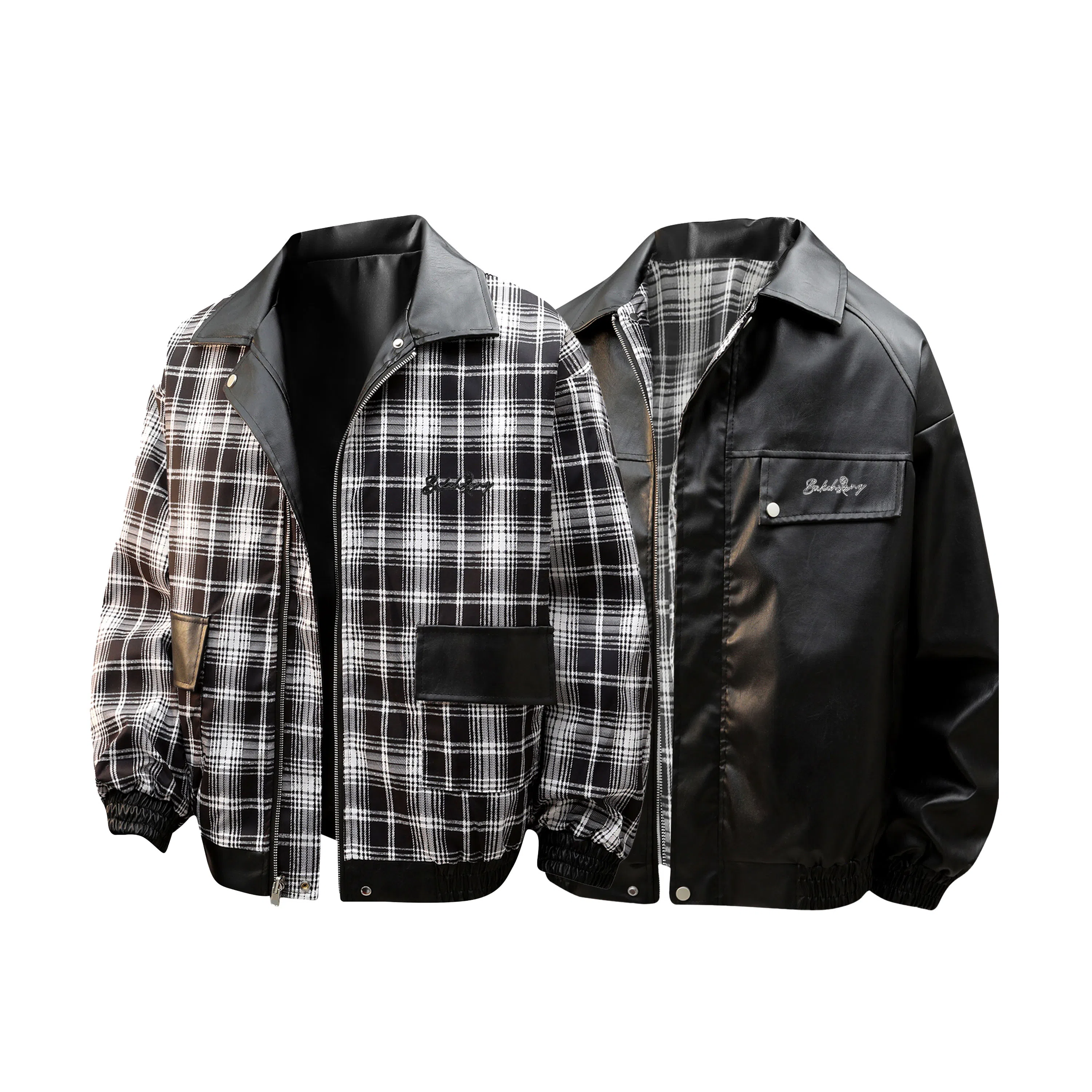 布客行 美式复古高街潮牌翻领痞帅休闲宽松百搭夹克 男女同款