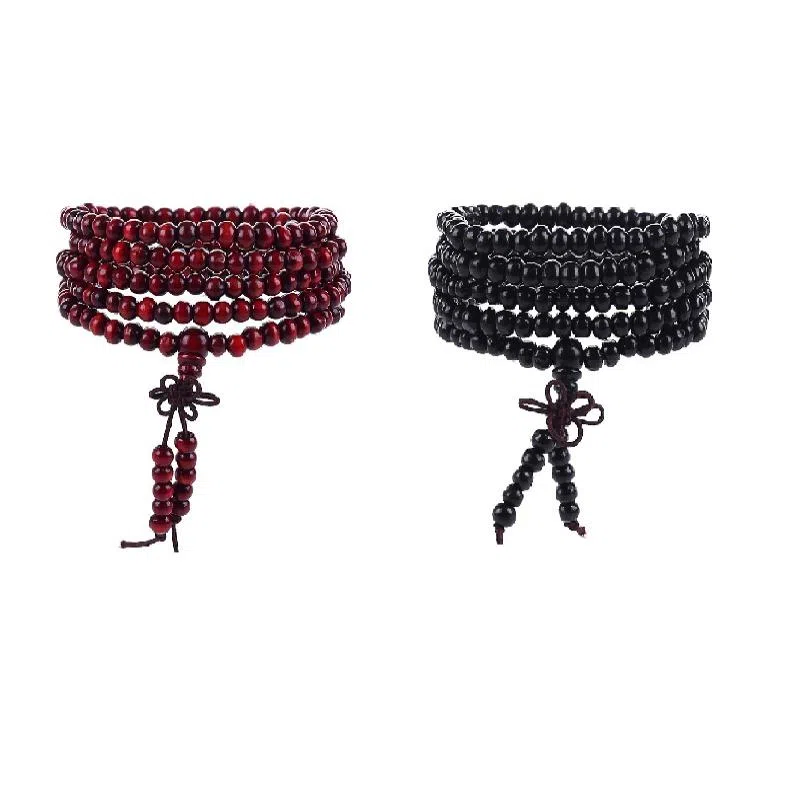 【108颗无烦恼】 色菲尔 招财纳福复古新中式国潮平安顺遂如意吉祥中国结转运盘玩时尚日常通勤百搭好运 檀木 手串 男女同款情侣款