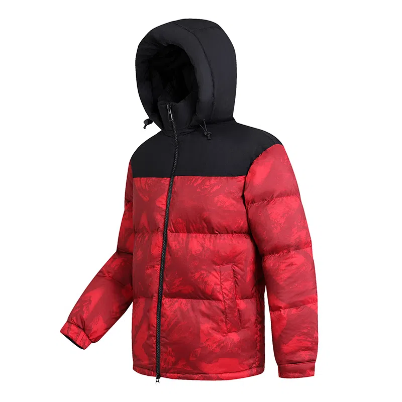 鸭鸭 冬日加厚连帽可拆卸面包服羽绒服 男女同款