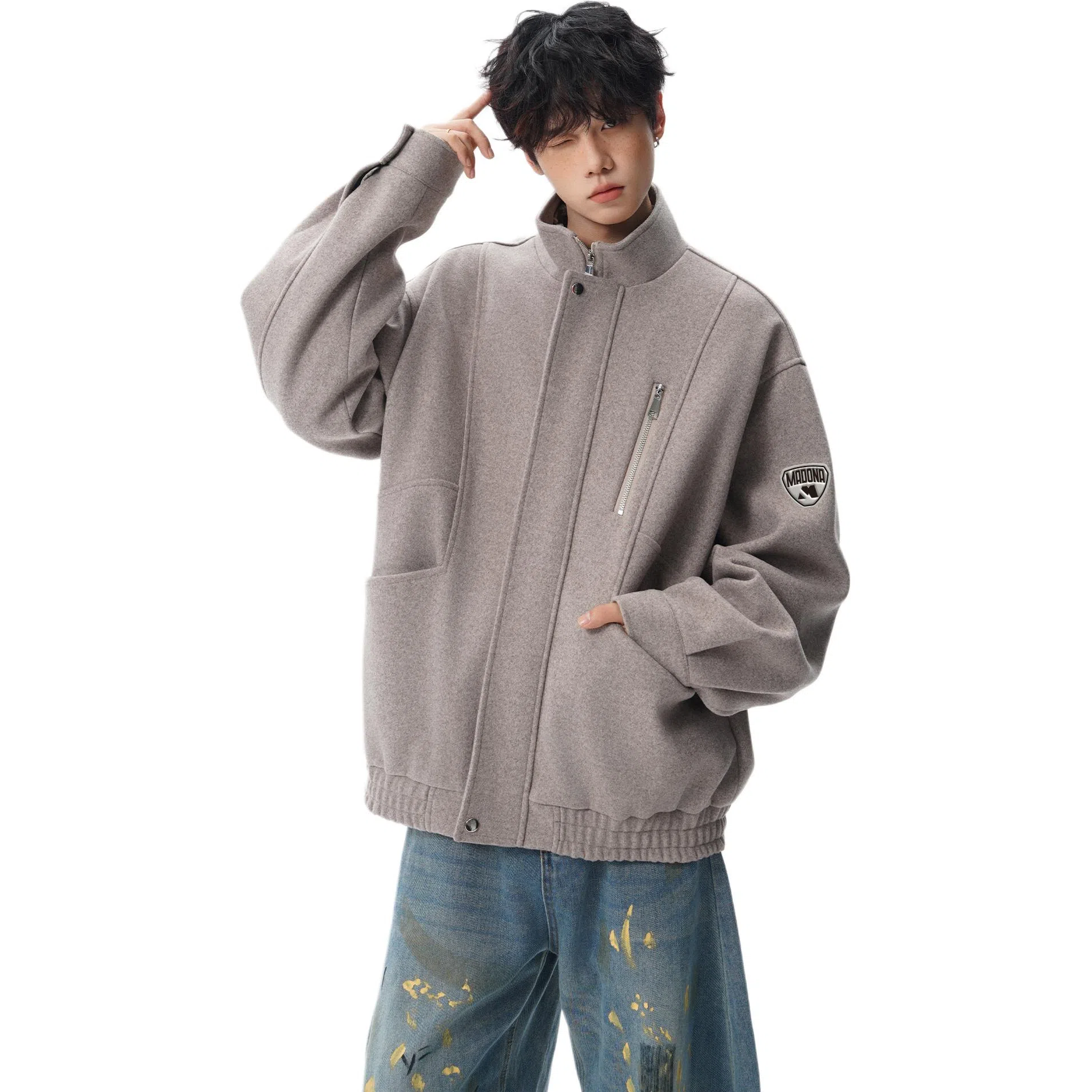 MADONA Deconstructed Multi-Pocket Wool Coat