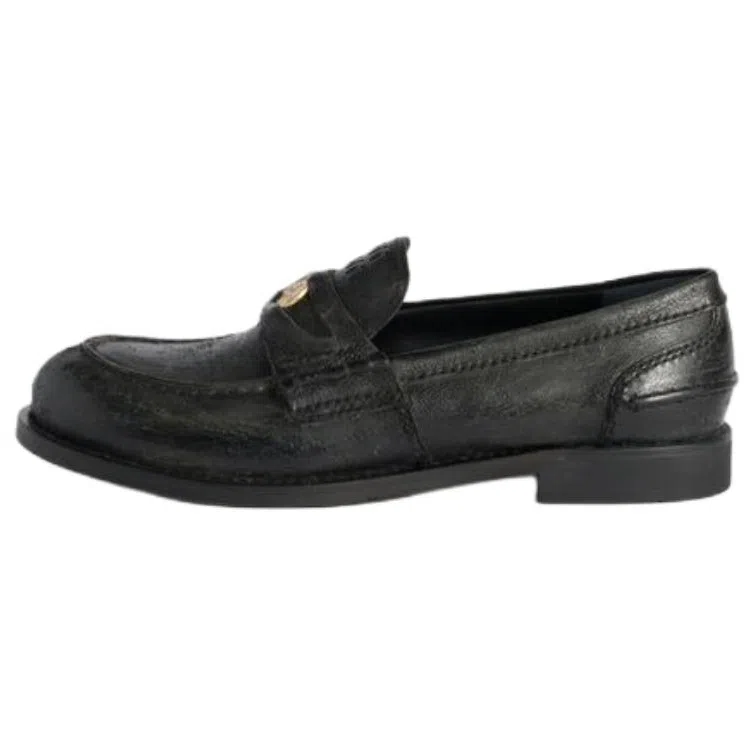 Miu Miu Leather Loafers Black