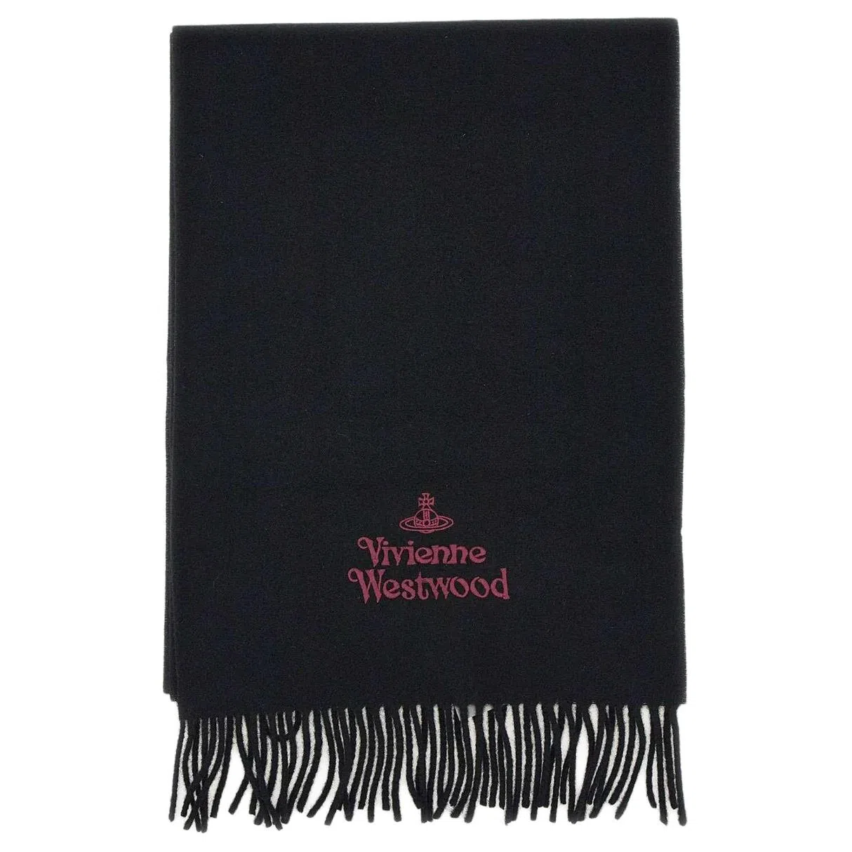 Vivienne Westwood Logo Wool Scarf Black