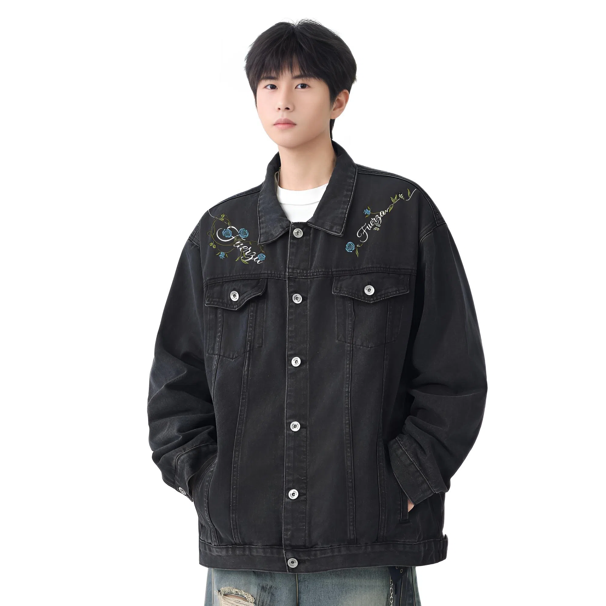 FUERZA Vintage Streetwear Cargo Jacket