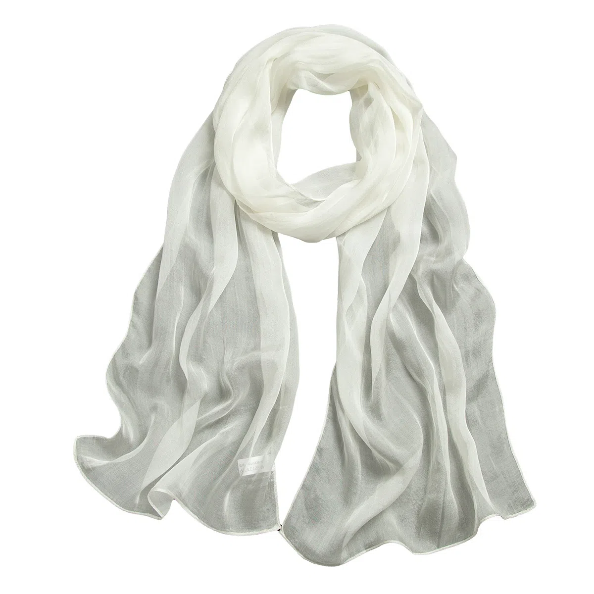 一米画纱 轻薄透气真丝雪纺窄长条长巾清新纯色简约百搭防晒拍照纱巾 桑蚕丝 丝巾 女款