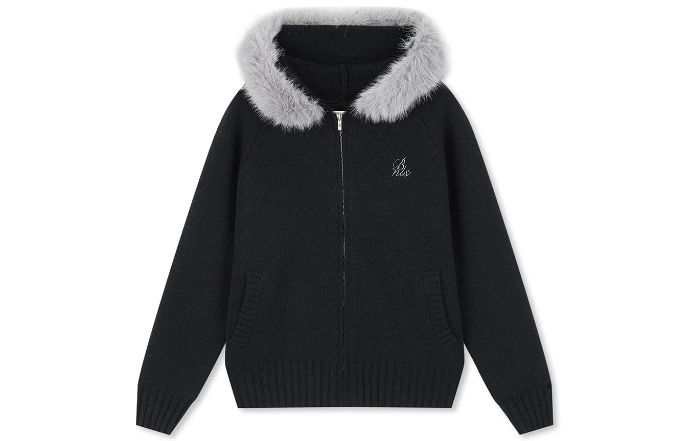 BONELESS Embroidered Hooded Cardigan