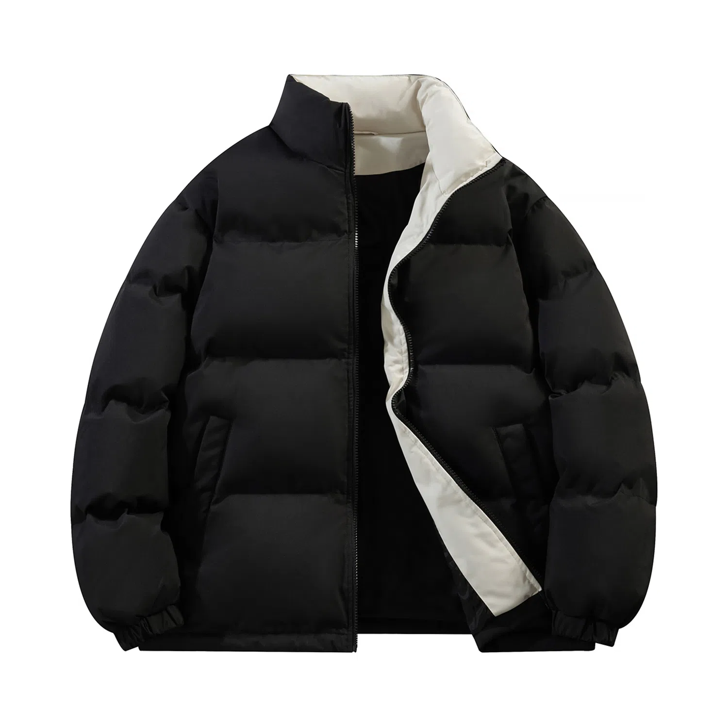 鸭鸭 美式幻影渐变新年战袍加厚保暖鸭绒休闲宽松立领短款无帽暗黑外套羽绒服 男女同款