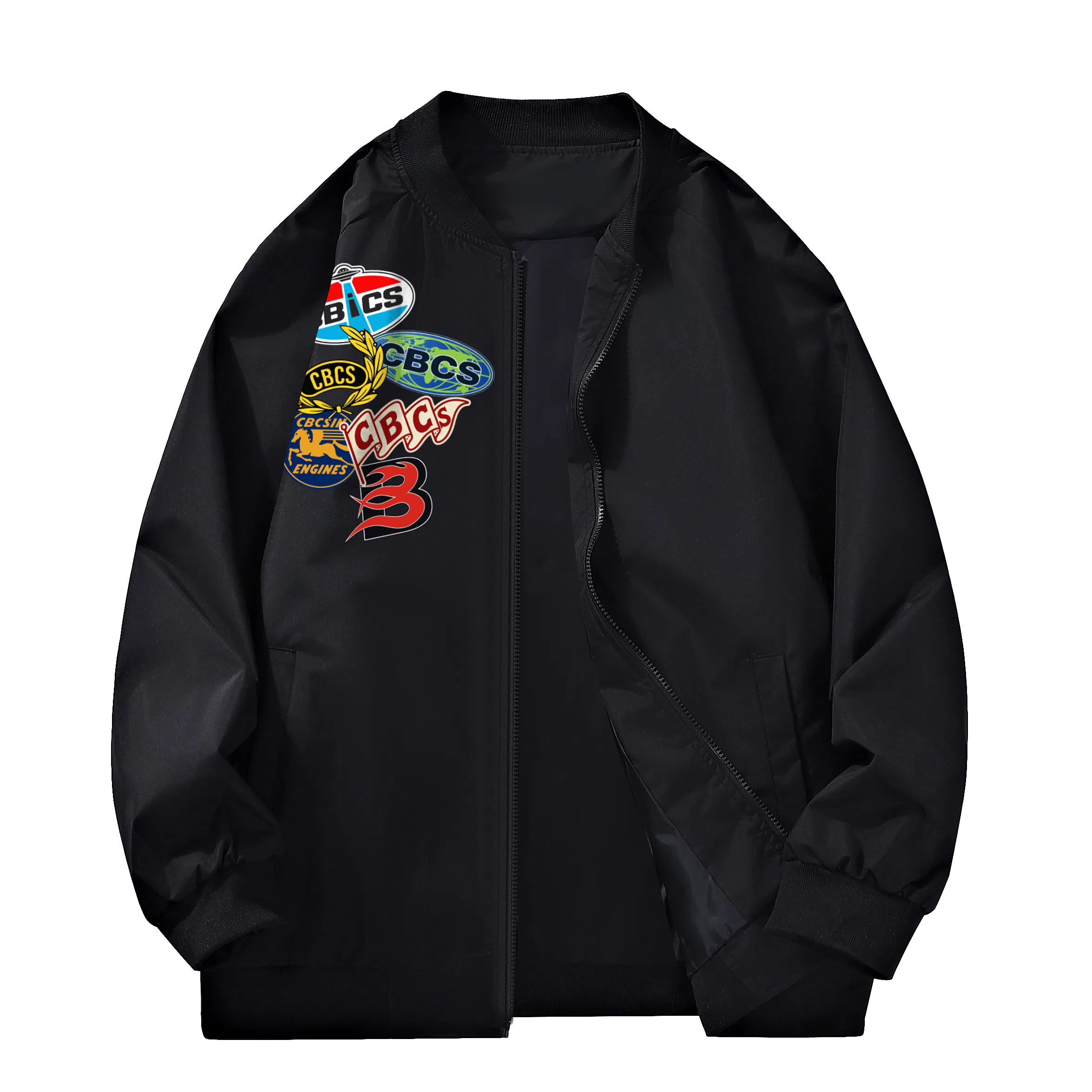 Herbal Color Retro Badge Logo Coach Jacket