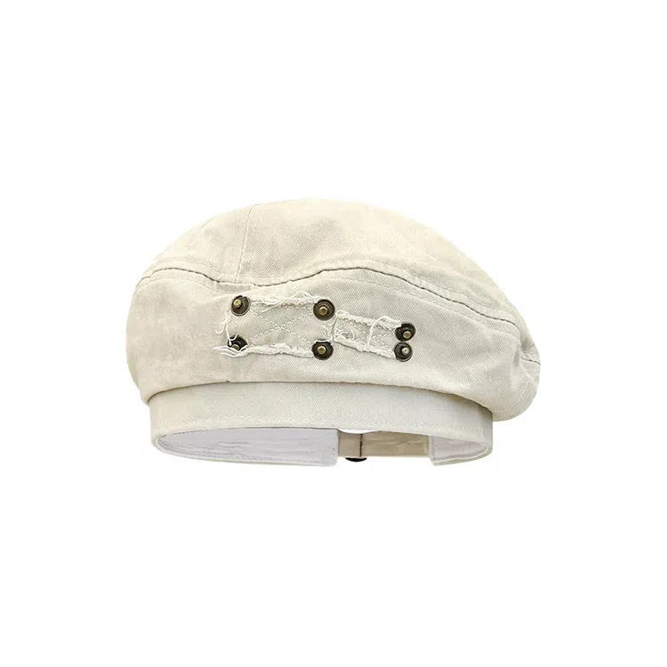 心水好物 日系水洗牛仔做旧文艺百搭大头围显脸时尚 棉 贝雷帽 女款