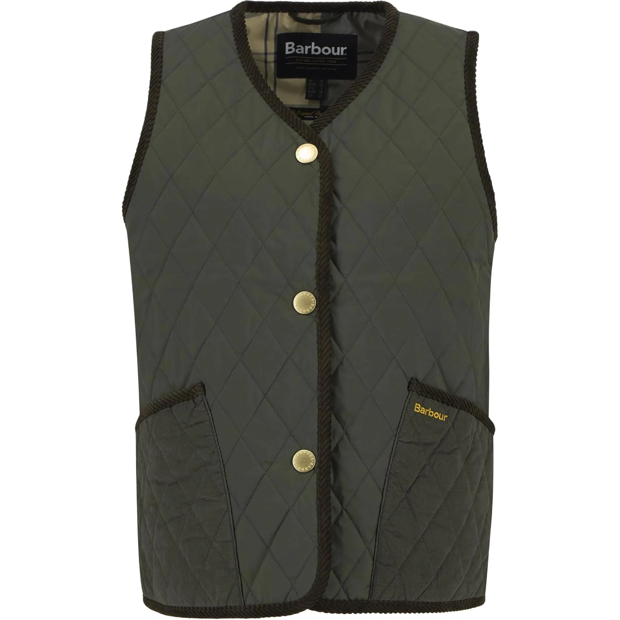 Burberry Quilted Vest V-Neck Single-Breasted