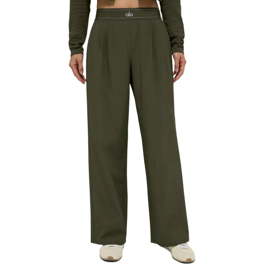 alo yoga SUIT UP TROUSER logo