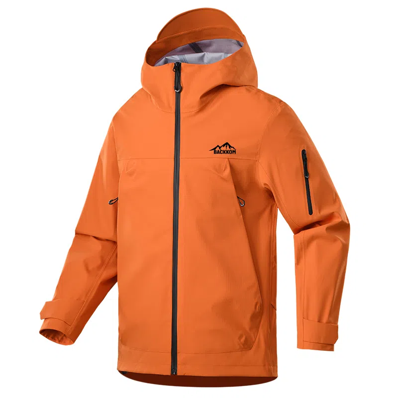 大卫贝肯  美式简约纯色基础款户外运动机能登山徒步连帽  防水防风耐磨保暖冲锋衣 男女同款