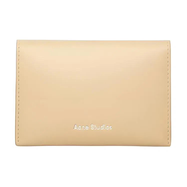 Acne Studios Folded Leather Cardholder Yellow