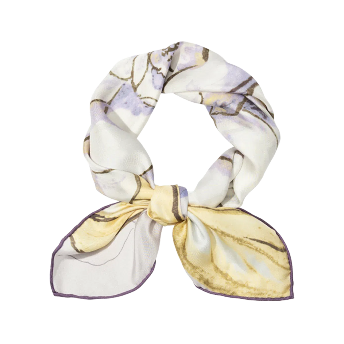 一米画纱 中式国风高雅山茶花系列斜纹中方巾双面西装领巾优雅 桑蚕丝 丝巾 女款