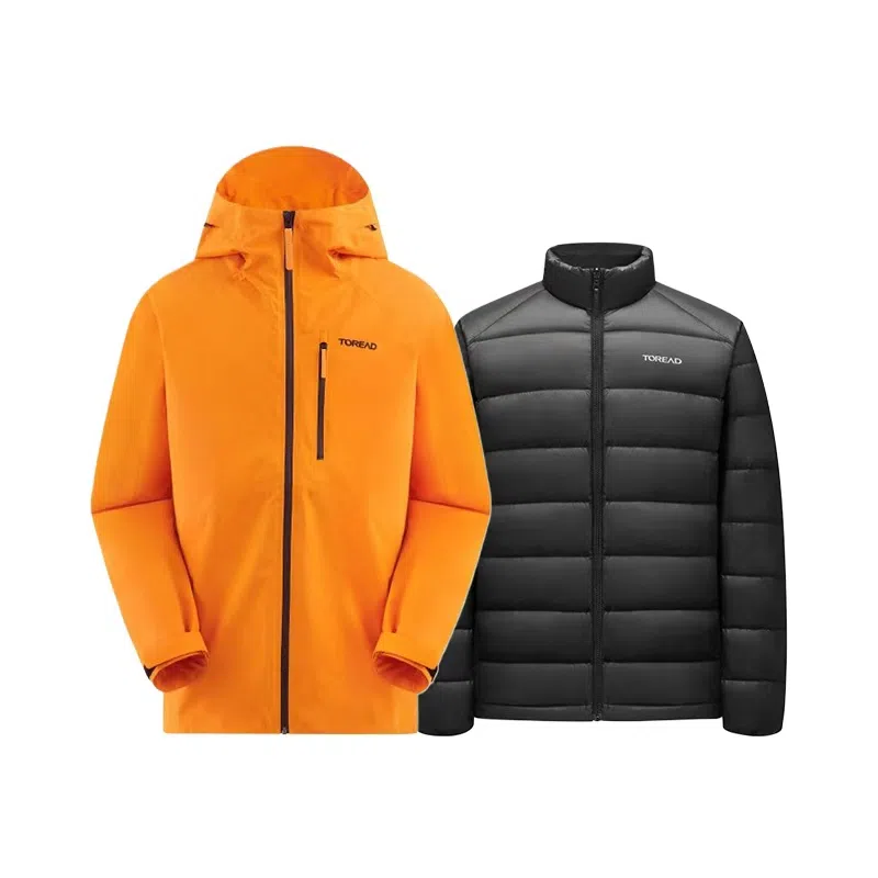 探路者  拓野系列 户外登山徒步滑雪旅行 防污防油 三防科技多功能外套 单层  吸湿排汗耐磨透气防寒防水防泼水防虫防风冲锋衣 男女同款