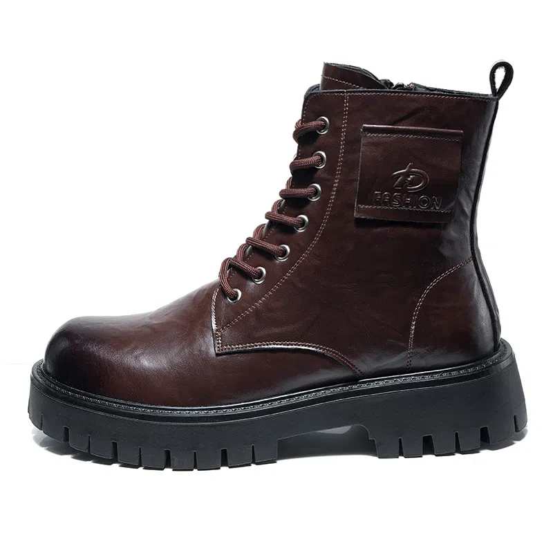 依米奴 户外外穿 英伦风 复古经典 高颜值 时尚潮流 脚感舒适 真皮质感 低调百搭 日常通勤 职场会议 简约帅气 轻便柔软  马丁靴 男款