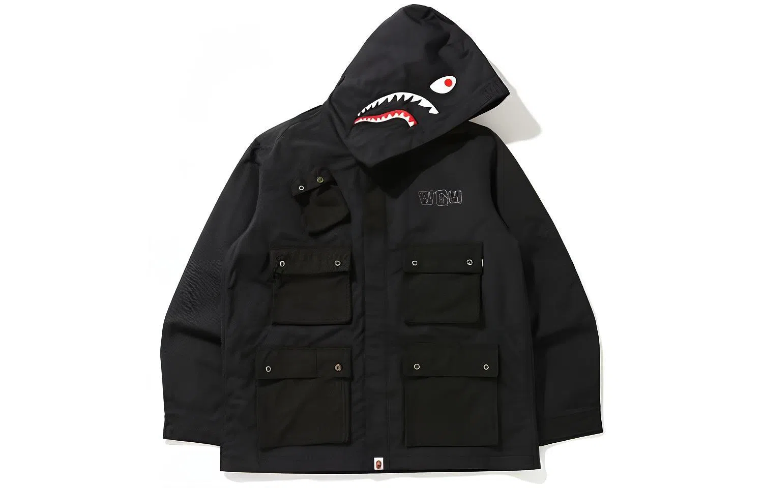 A BATHING APE FW22 Shark Print Hooded Jacket