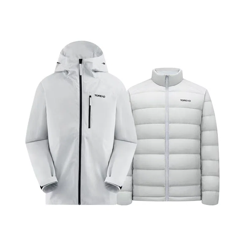 探路者  拓野系列 户外登山徒步滑雪旅行 防污防油 三防科技多功能外套 单层  吸湿排汗耐磨透气防寒防水防泼水防虫防风冲锋衣 男女同款