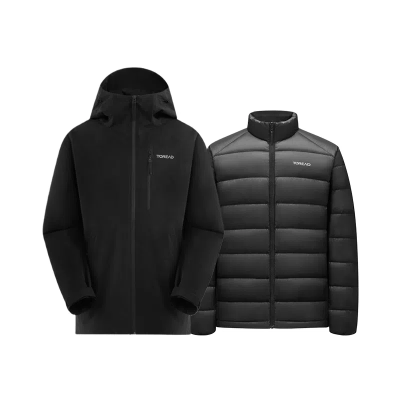 探路者  拓野系列 户外登山徒步滑雪旅行 防污防油 三防科技多功能外套 单层  吸湿排汗耐磨透气防寒防水防泼水防虫防风冲锋衣 男女同款