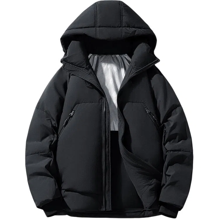 红豆 加厚保暖连帽宽松百搭时尚羽绒服 男女同款