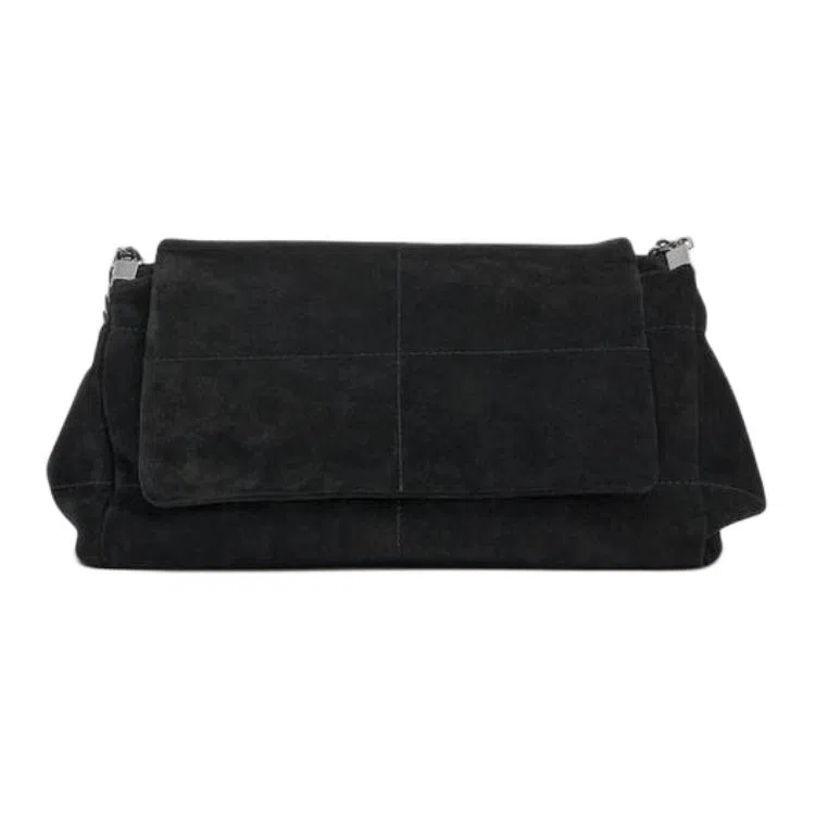 ZARA Leather Shoulder Bag Black