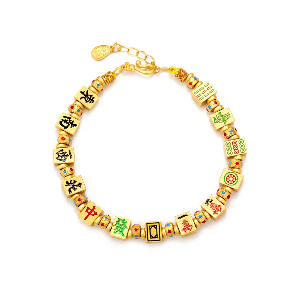 【S925银 好运招财】 七七银饰 自摸十三么麻将 国潮新中式国风 轻奢小众优雅精致高级感 吸睛时尚百搭 手饰 纯银 手链 女款