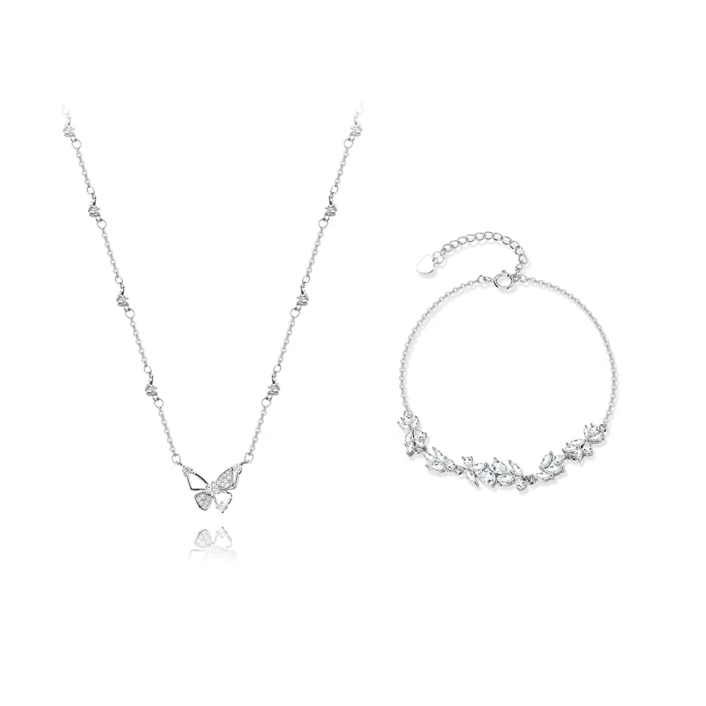 【纯银999 | 蝴蝶】 凤祥囍事 老凤祥 经典百搭小众设计轻奢高级感精致简约时尚学生日常通勤约会温柔气质可调节锁骨链#好运 足银 项链 女款