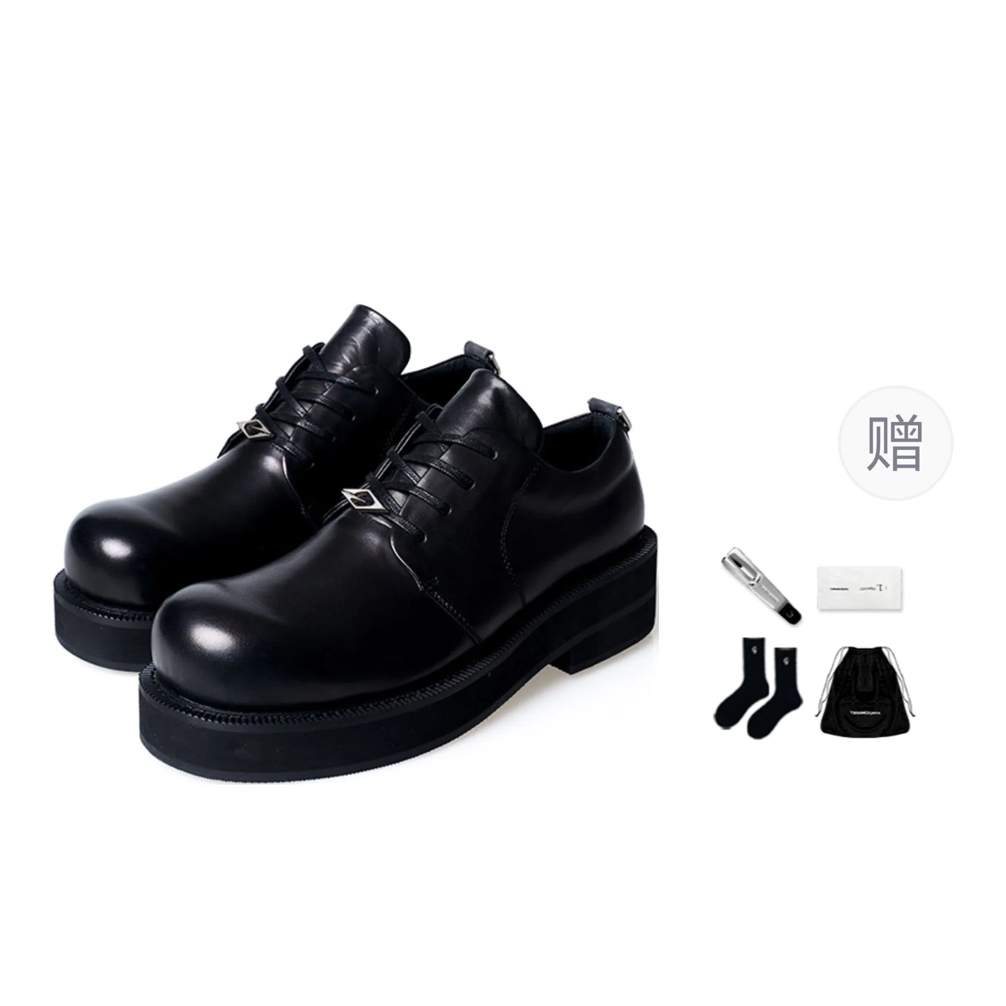TERRA INCOGNITA Derby Platform Shoes Black