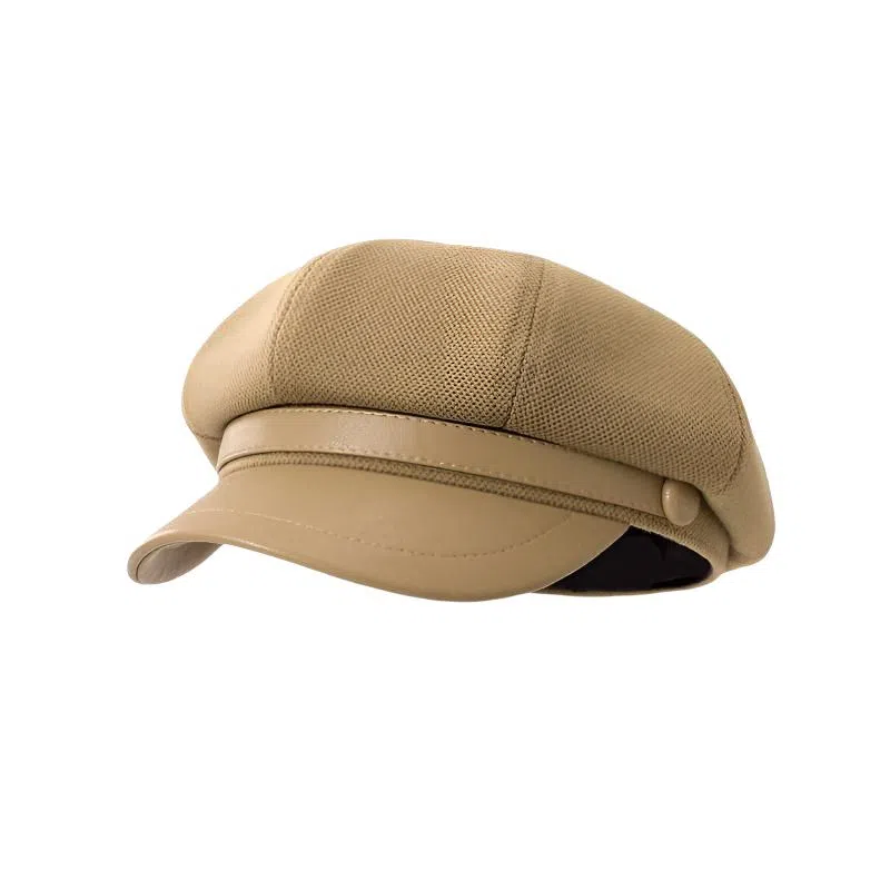 艾佳微 日系文艺复古时尚百搭秋冬季毛呢鸭舌八角帽显脸小文艺街头休闲画家帽 棉 贝雷帽 男女同款情侣款