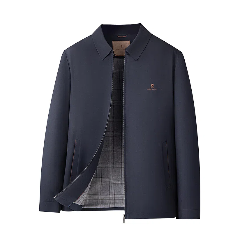 梦特娇 无缝粘合领易打理百搭潮流简约撞色舒适时尚经典复古个 夹克 男款