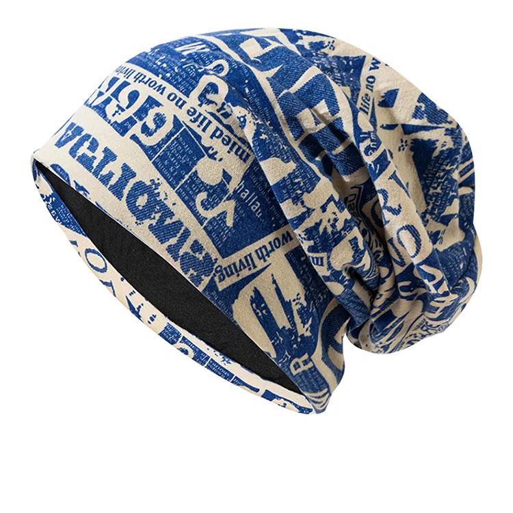 心水好物 美式画报印花复古风摩登个性套头户外出行堆堆帽 聚酯纤维 帽子 男女同款情侣款