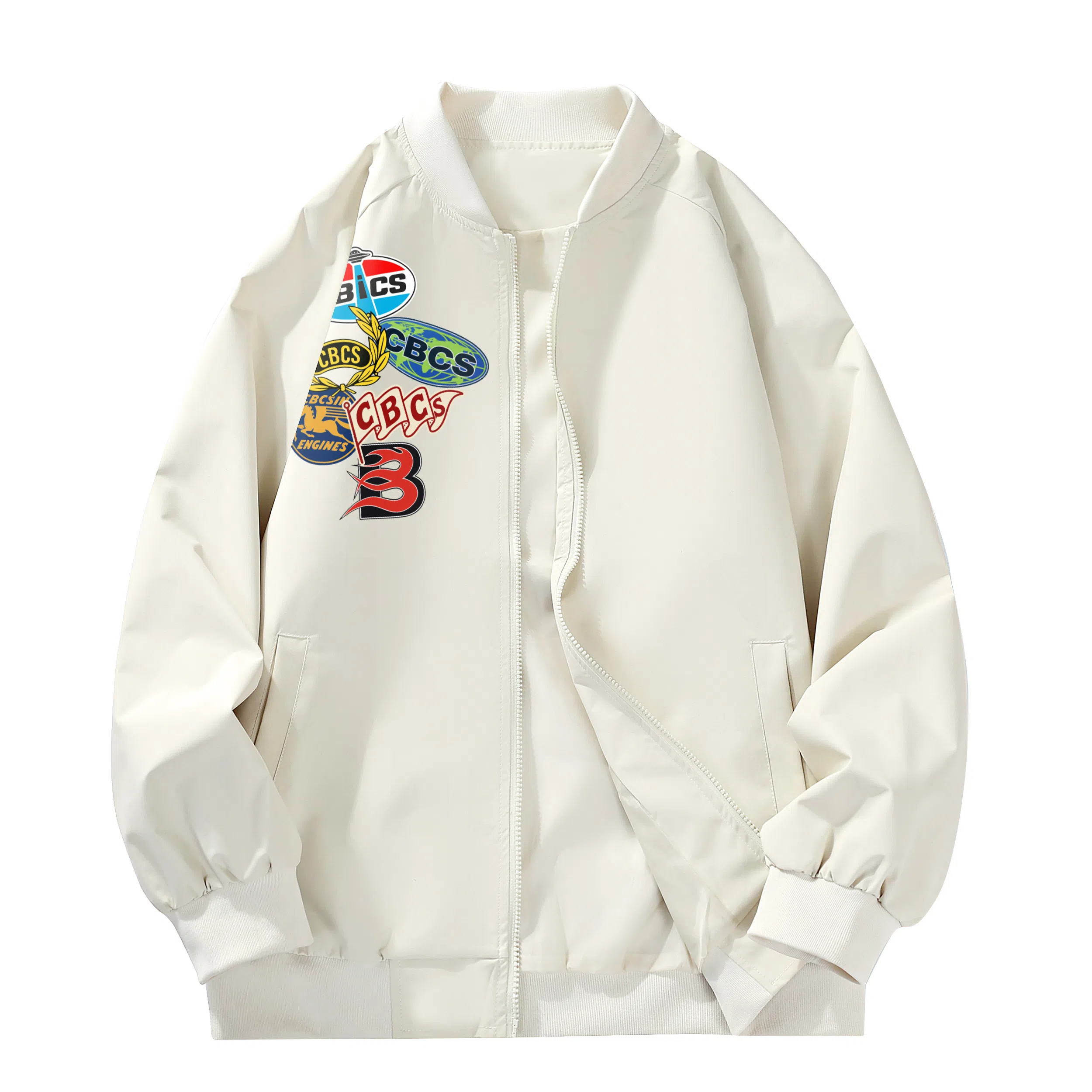 Herbal Color Retro Badge Logo Coach Jacket