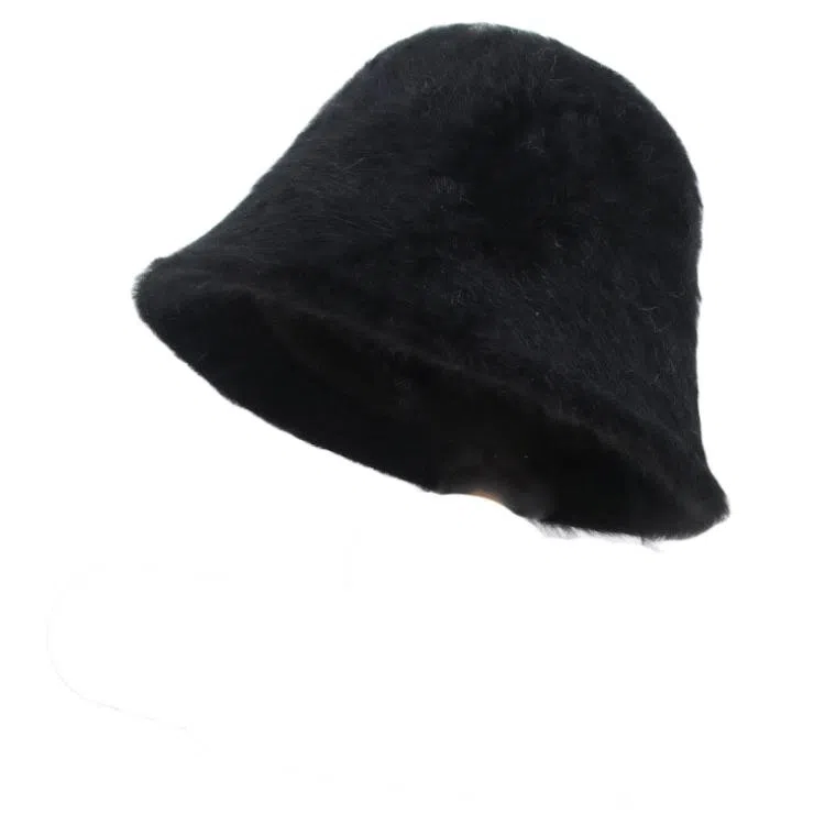 山一丸 保暖韩系时尚纯色毛茸茸防寒护耳#好运 兔毛混纺 渔夫帽 女款