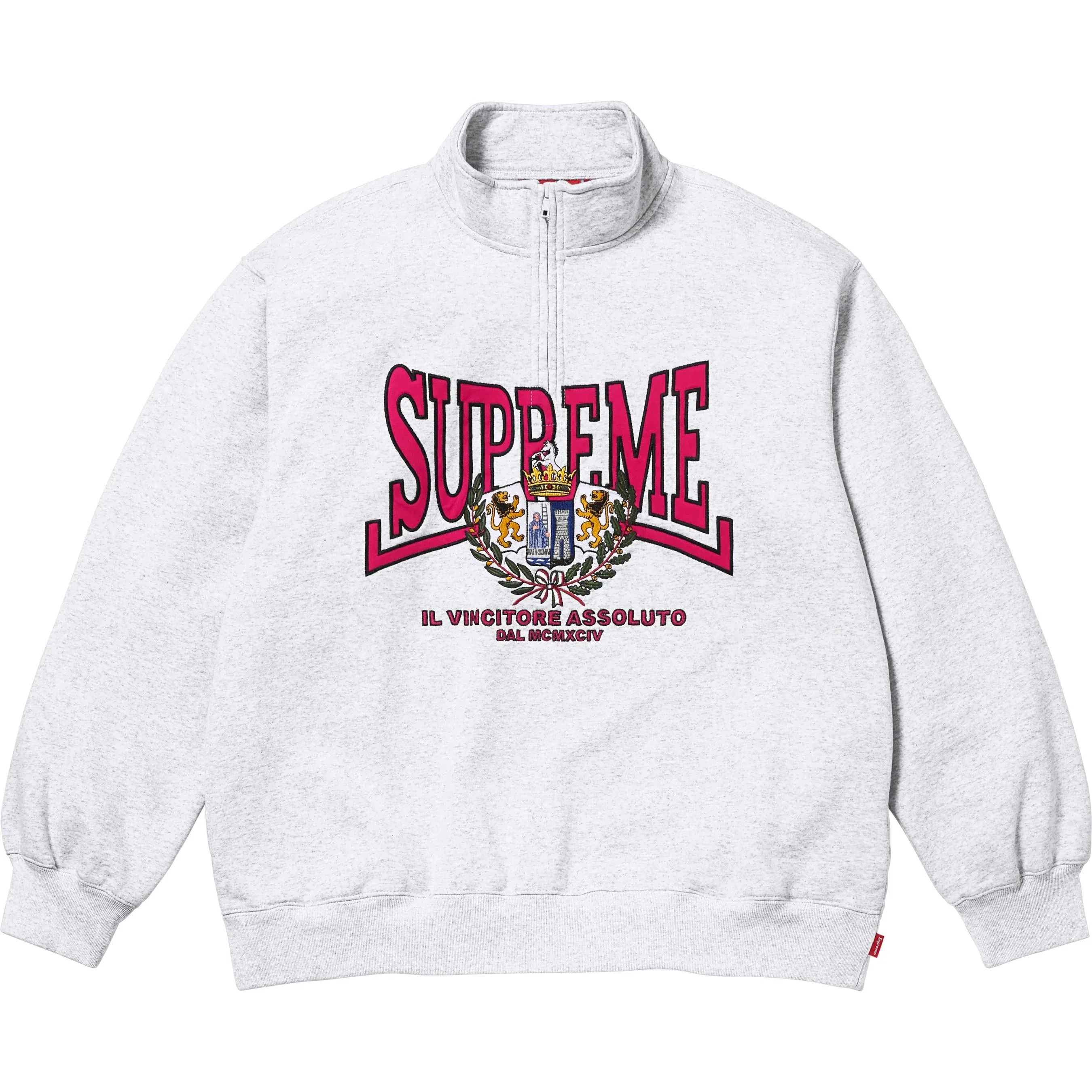 Supreme FW25 WEEK3 Crest Appliqu Half Zip Pullover