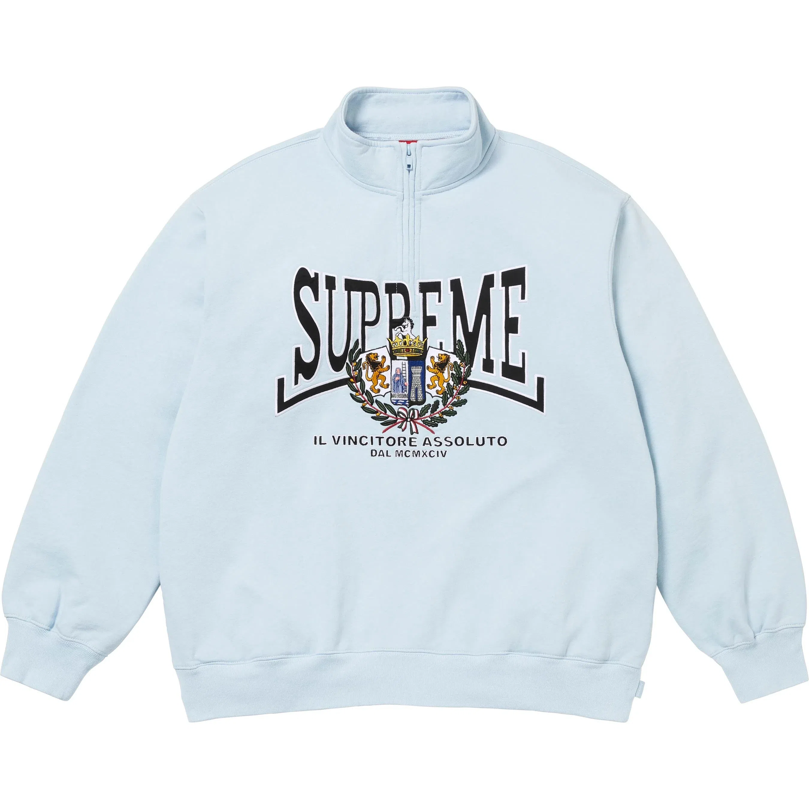 Supreme FW25 WEEK3 Crest Appliqu Half Zip Pullover