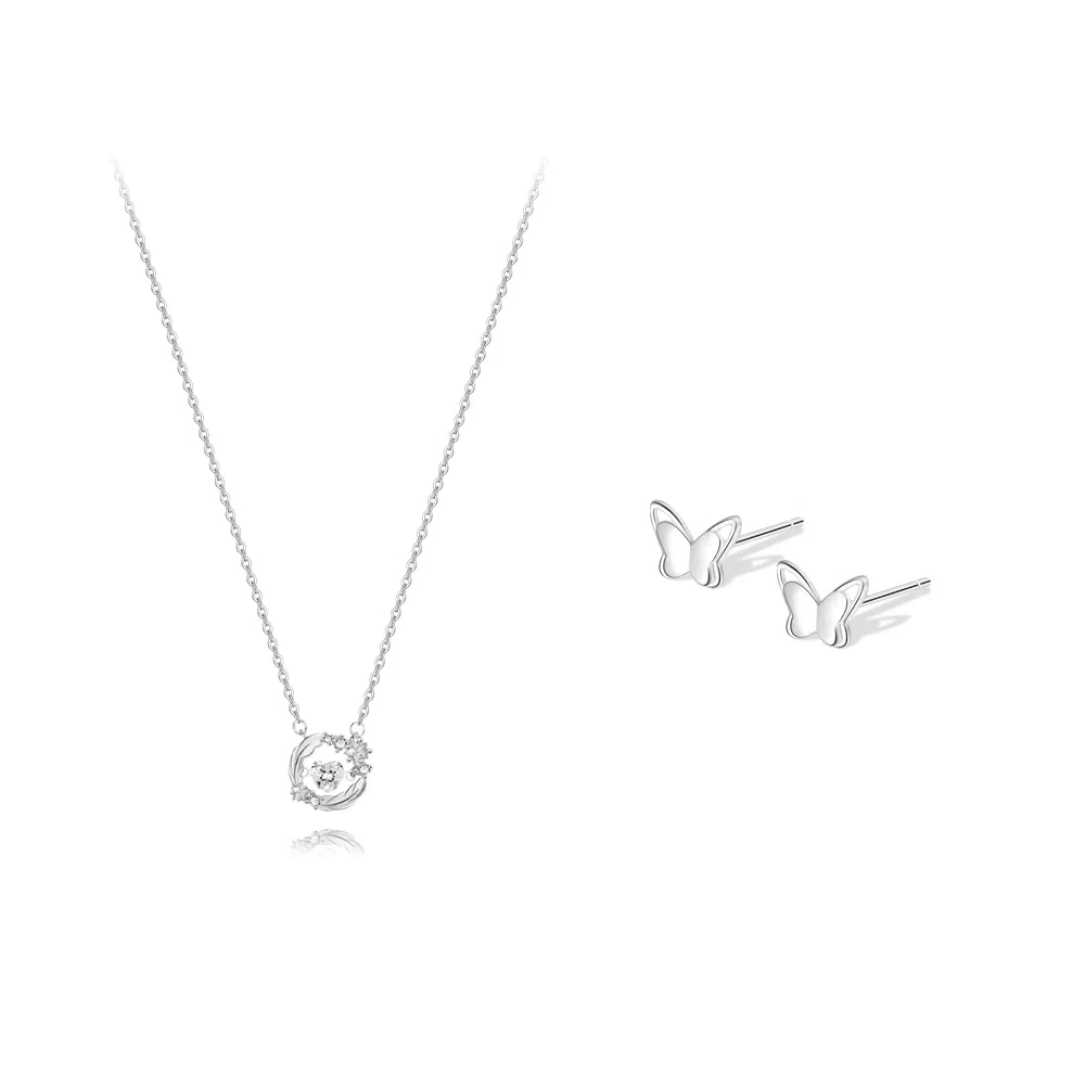 【纯银999 | 羽你相伴】 凤祥囍事 老凤祥 经典百搭小众设计精致高级感简约时尚轻奢学生日常约会通勤温柔气质可调节锁骨链 足银 项链 女款