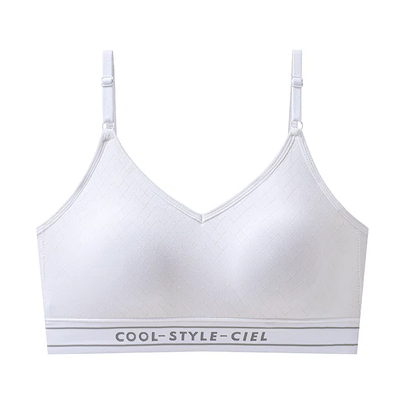 欧迪芬 轻便凉感运动大胸显小收副乳防下垂上托无钢圈果冻条轻盈舒适聚拢简约纯色无痕自然防震稳固文胸 女款