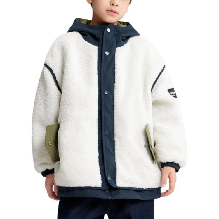 左西绒感外套 加绒保暖连帽透气 儿童款