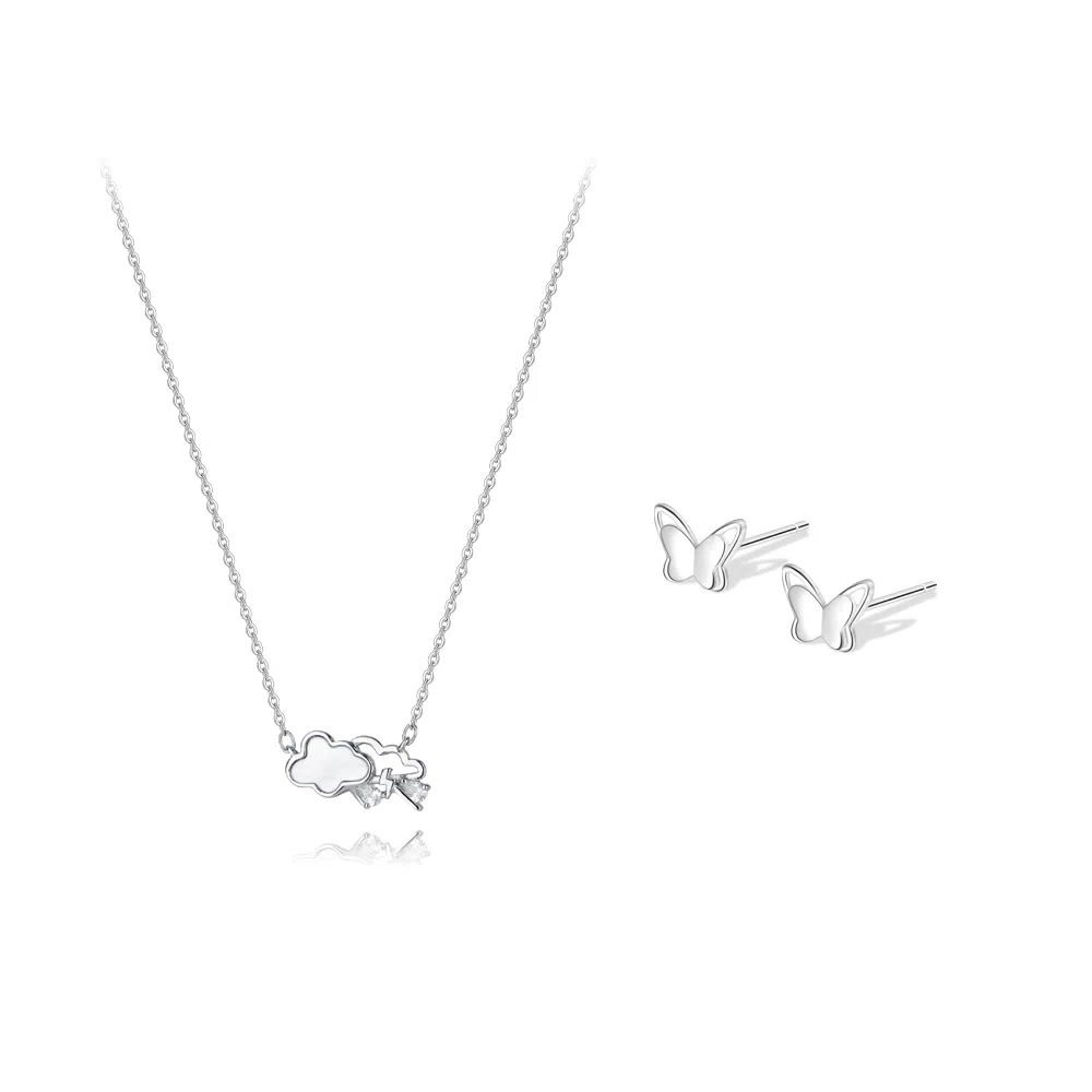 【纯银999 | 星月系列】 凤祥囍事 老凤祥 经典百搭设计小众轻奢高级感精致简约时尚学生日常通勤约会温柔气质可调节锁骨链 足银 项链 女款