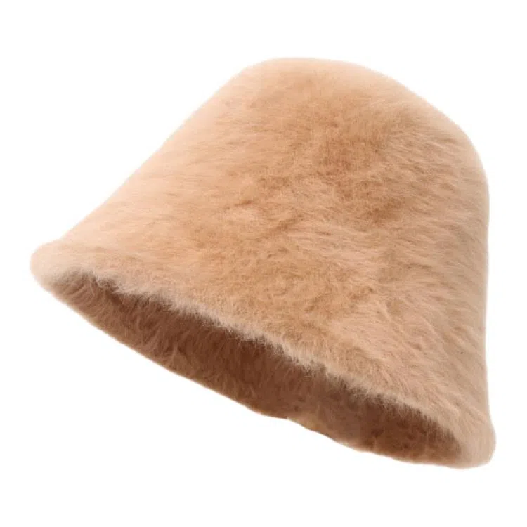 山一丸 保暖韩系时尚纯色毛茸茸防寒护耳#好运 兔毛混纺 渔夫帽 女款