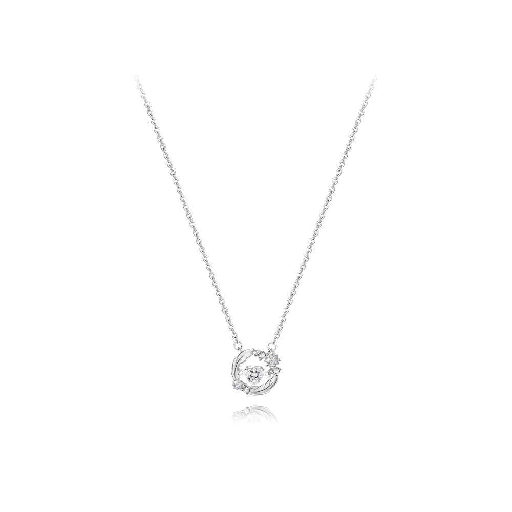 【纯银999 | 羽你相伴】 凤祥囍事 老凤祥 经典百搭小众设计精致高级感简约时尚轻奢学生日常约会通勤温柔气质可调节锁骨链 足银 项链 女款