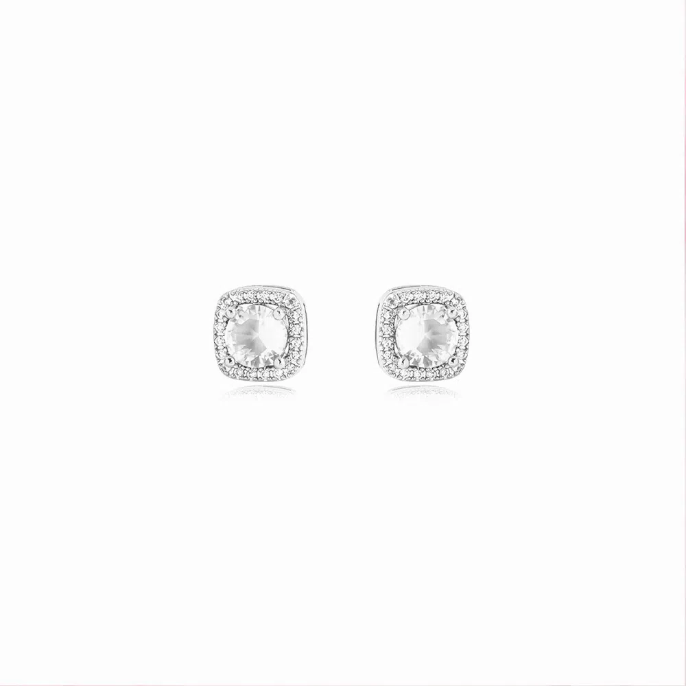 LUCA Square Blue Zircon Studs
