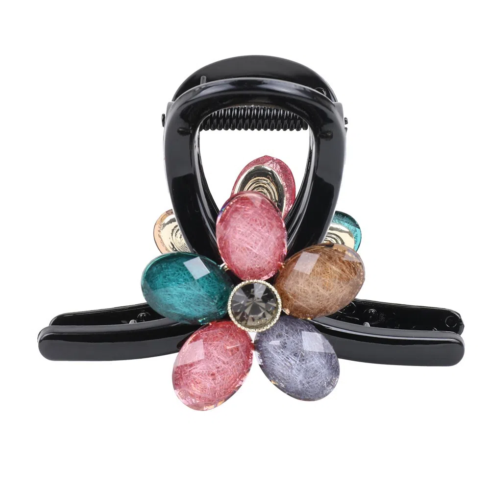 彤彤兔 清新甜美星辰花朵后脑勺抓夹显发量高级感盘发鲨鱼夹 树脂 发夹 女款