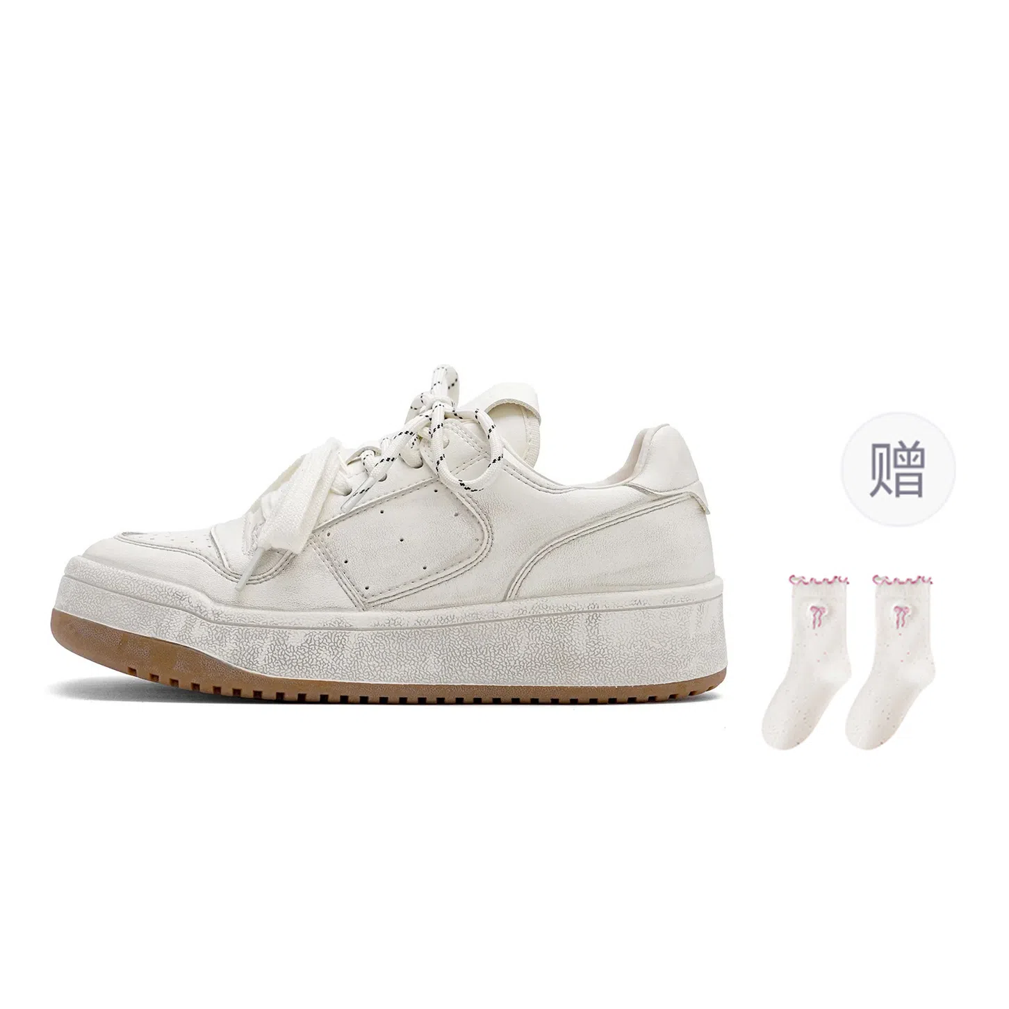 乐乐鱼 复古厚底休闲运动百搭潮流小众设计感 增高 低帮 板鞋 女