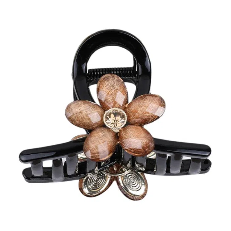 彤彤兔 清新甜美星辰花朵后脑勺抓夹显发量高级感盘发鲨鱼夹 树脂 发夹 女款