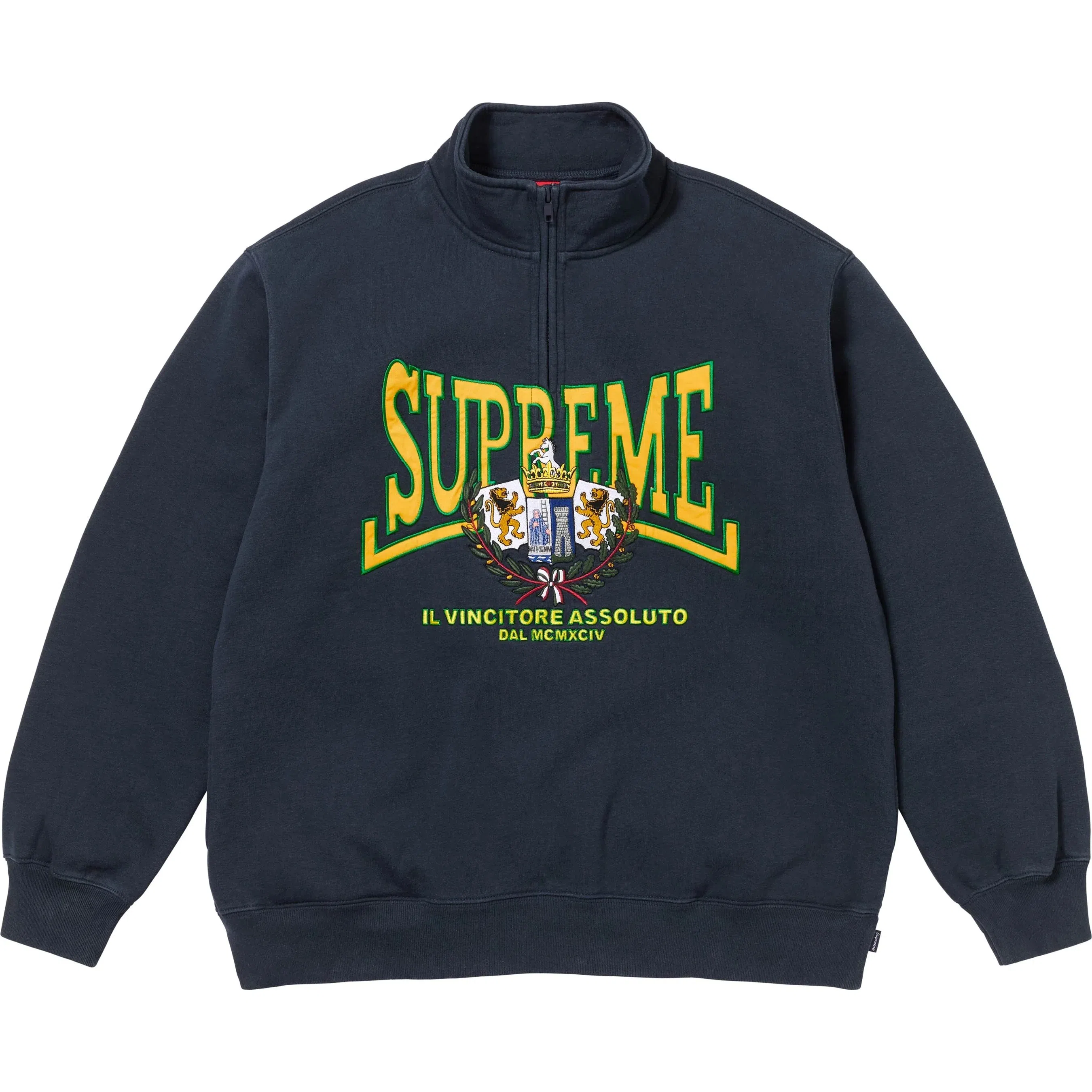 Supreme FW25 WEEK3 Crest Appliqu Half Zip Pullover