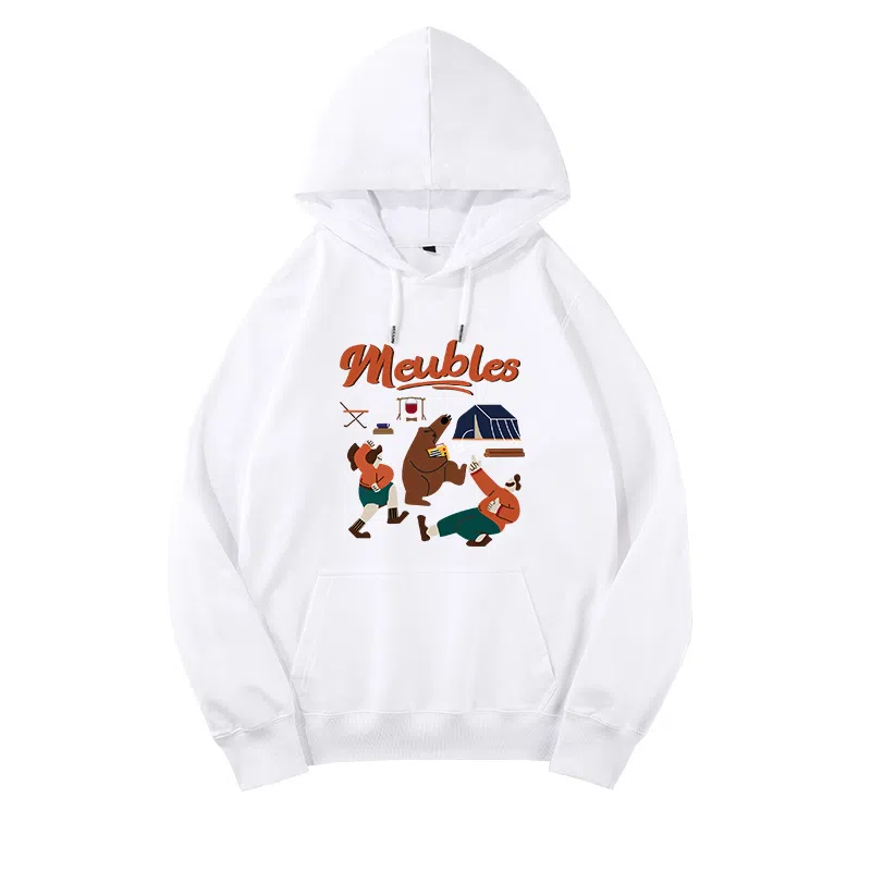 莫代尔 秋冬个性百搭嘻哈街头风设计感复古加宽简约连帽款卫衣外出可穿打底衣 男女同款